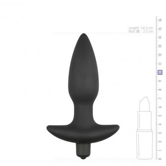 Vibrerende buttplug - zwart