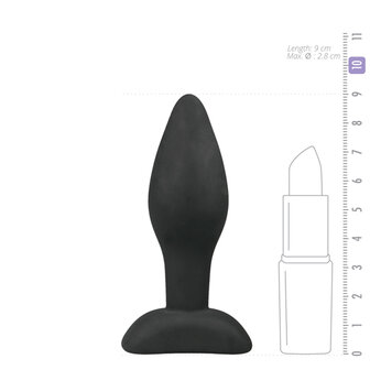 Kleine zwarte siliconen buttplug