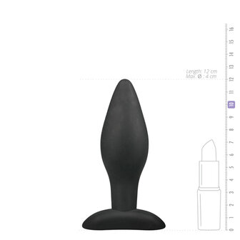 Medium Zwarte Siliconen Buttplug