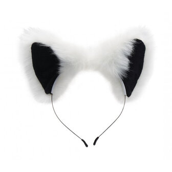 White Fox Buttplug &amp; Haarband Set