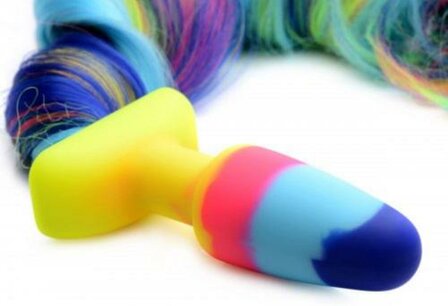 Rainbow Unicorn Anaal Plug met Staart