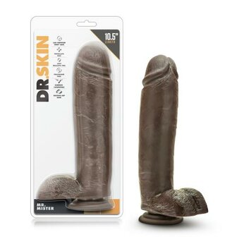 Dr. Skin - Mr. Mister Dildo Met Zuignap 26 cm  - Chocolate