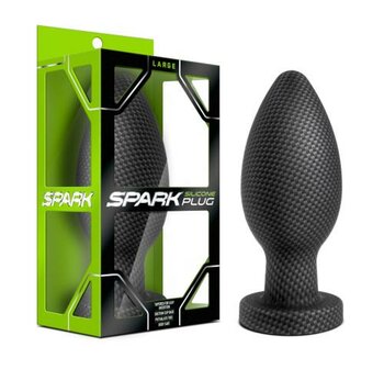 Spark - Siliconen Anaal Plug Carbon Fiber - Large