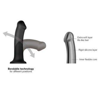 Strap On Me - Buigzame Siliconen Dildo - M