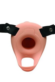 Realistische Vibrerende Siliconen Penis Sleeve - Beige
