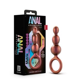 Anal Adventures Matrix - Beaded Loop Anaal Plug - Koper