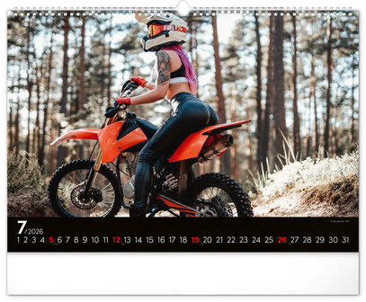 Sexy Wandkalender Girls and Bikes 2026