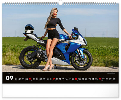 Sexy Wandkalender Girls and Bikes 2027