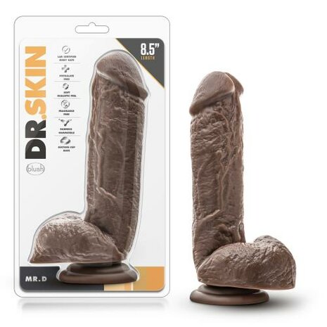 Dr. Skin - Mr. D. Dildo Met Zuignap 21 cm - Chocolate