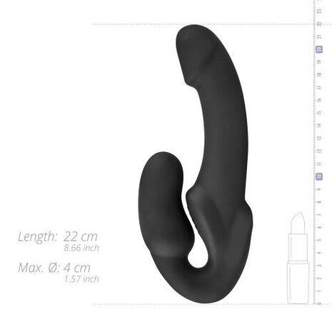 No-Parts - Morgan Strapless Strapon Dildo 22 cm - Zwart