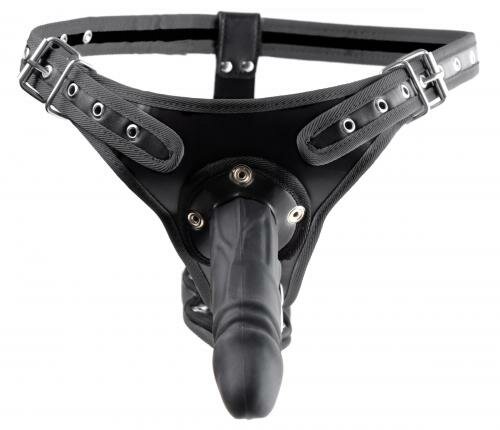 Double Penetration Strap On Harnas - Zwart