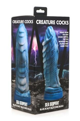Sea Serpent Scaly Dildo - Blauw