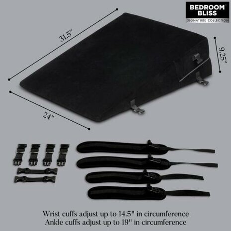 Large Bondage Cushion - Zwart