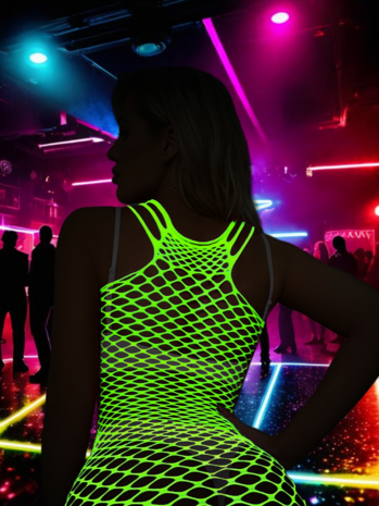 Glow in the Dark Dress S/L - Neongreen