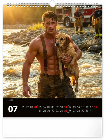 Sexy Brandweermannen Kalender 2027 - Fire Fighters