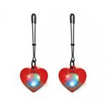 Charmed - Heart Tweezer Tepelklemmen Met LED Verlichting Charmed - Heart Tweezer Tepelklemmen Met LED Verlichting