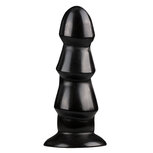 Zwarte Anaal Dildo Met Ribbels Zwarte Anaal Dildo Met Ribbels